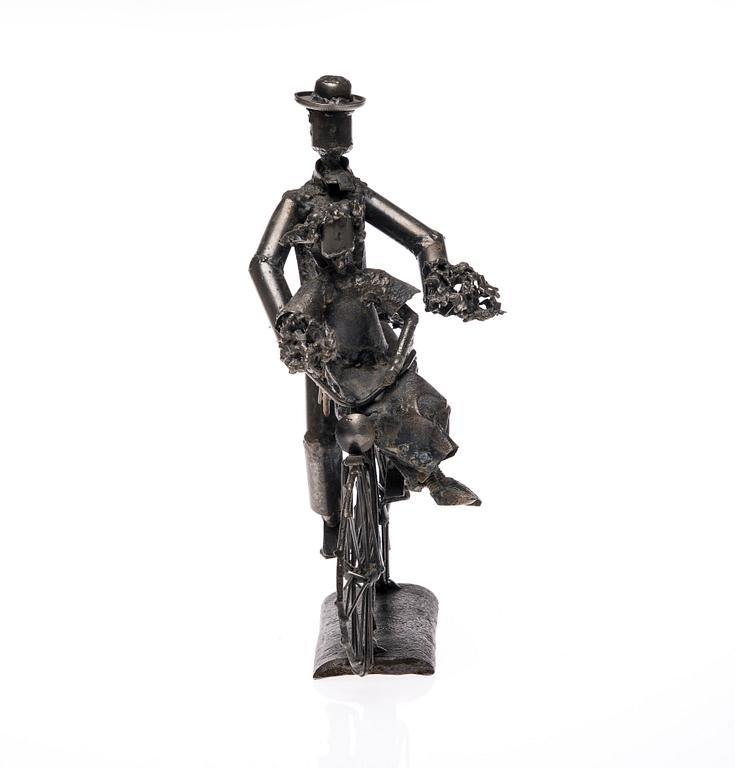 TIMO RUOKOLAINEN, skulptur, metall, monogramsignerad och daterad -84.