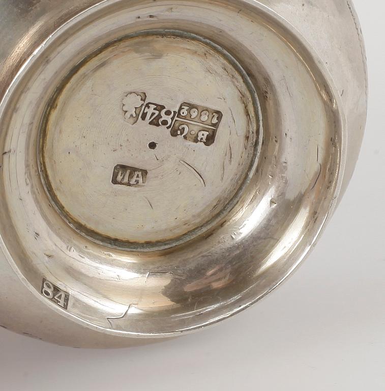 SALTKAR, 2 st, silver, Ryssland, 1800-tal. Vikt 47 gram.