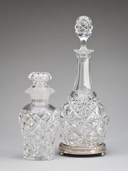 VINKARAFF samt DRINKSHAKER/MIX, glas. 1900-talets andra hälft.