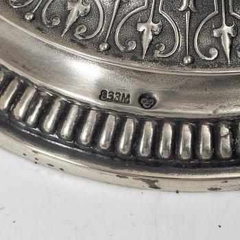 Candelsticks, a pair, silver, 1880s.