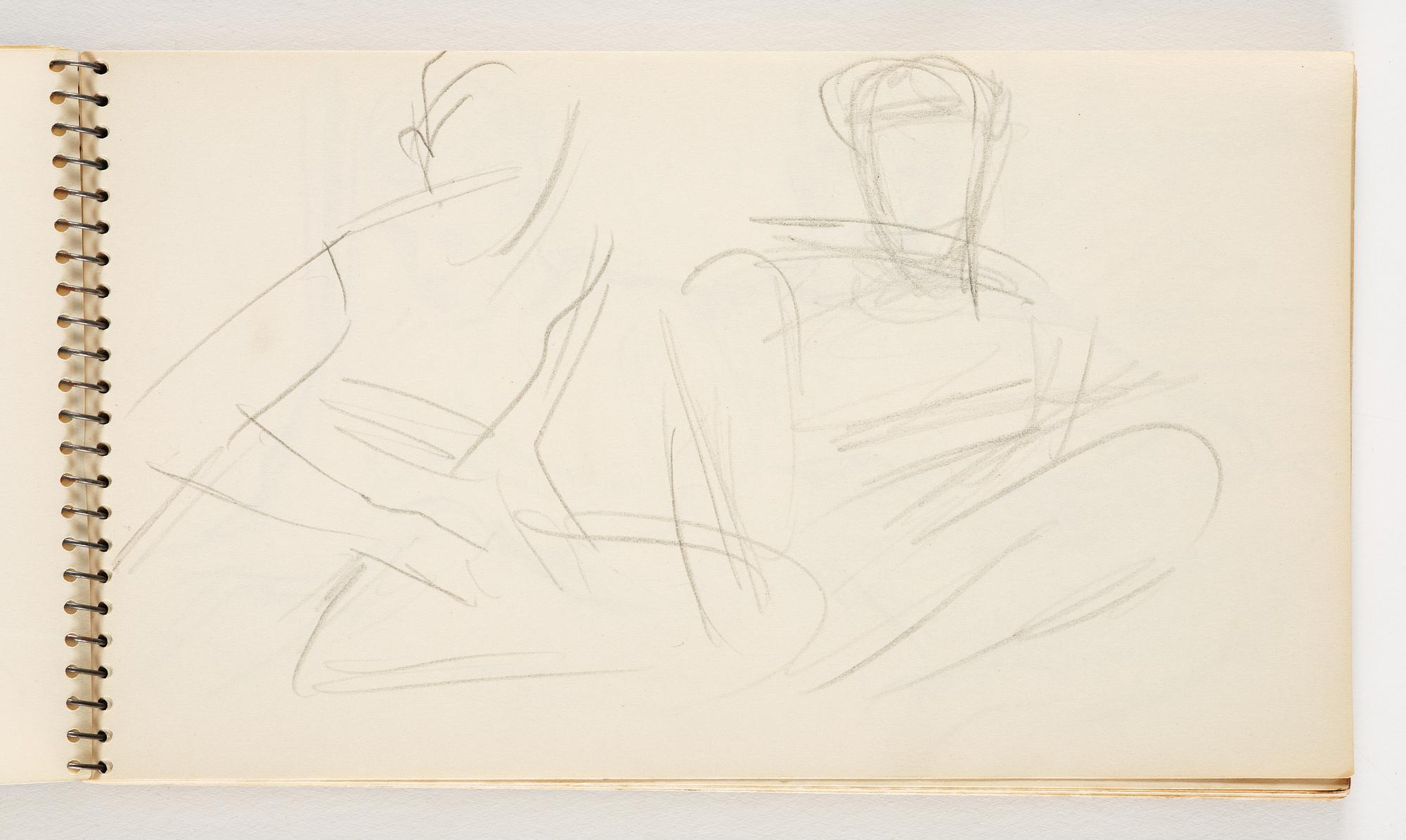 Lotte Laserstein, 4 skissböcker med blyertsteckningar.