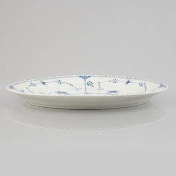 A large 'Blue Fluted Full Lace' porcelain serving dish, Royal Copenhagen, model 1149, 1966.