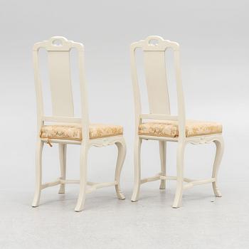 A Pair of Rococo Chairs, 18th Century, probably West Sweden.