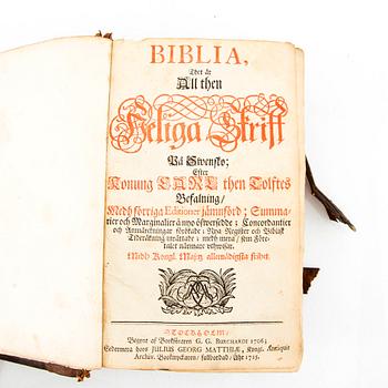 Karl XII field Bible Stockholm 1706/1715.