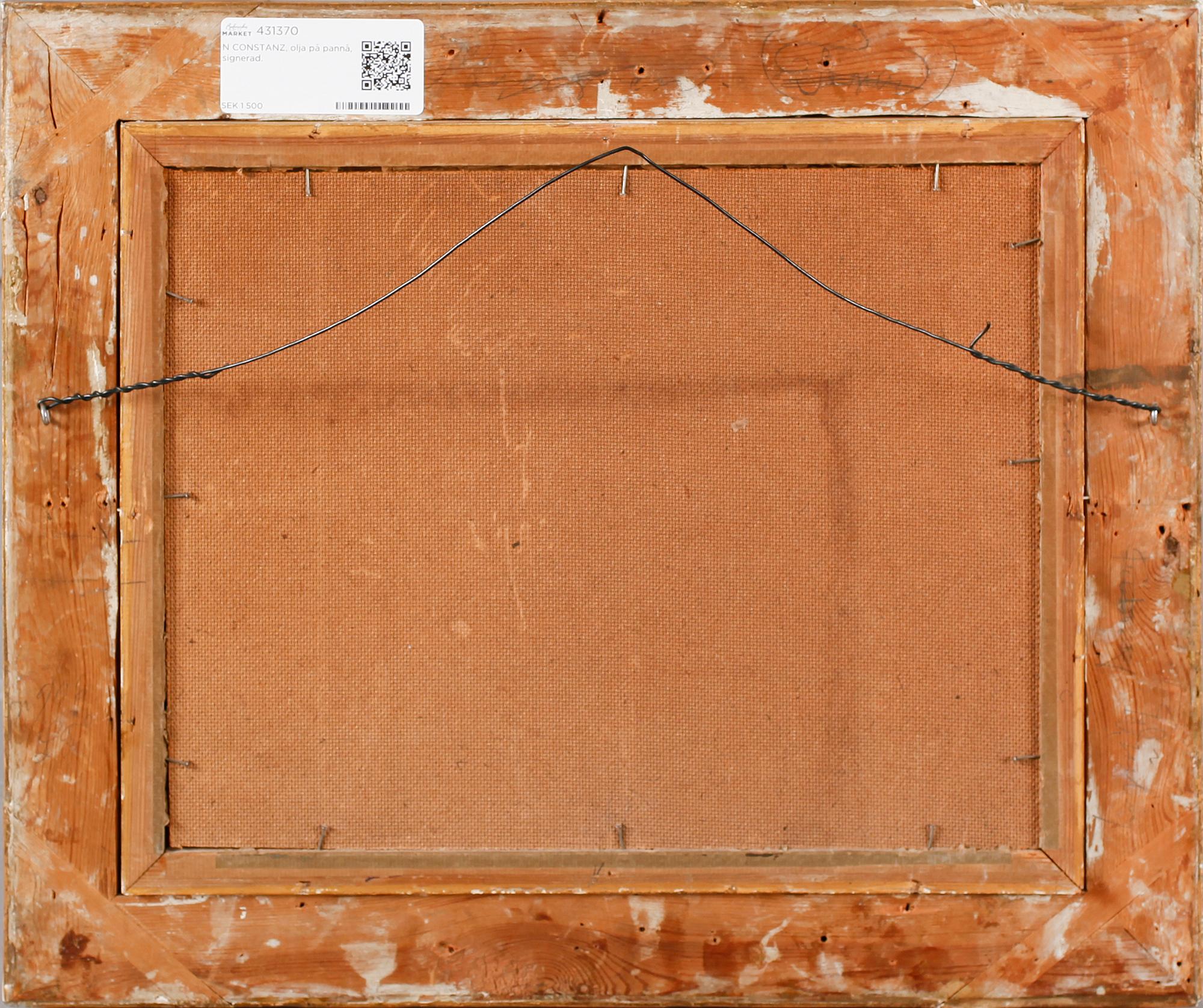 N CONSTANZ, olja på pannå, signerad.