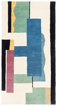 376. Fernand Léger, after, a carpet, 'Blanc', hand-knotted, c 262 x 138 cm, an embroidered signature at the back: LEGER.