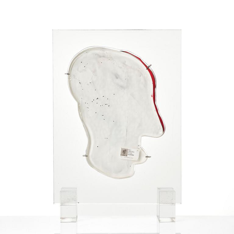 Bengt Lindström, "Mask A", a glass sculpture, Berengo Studio, Murano, Italy 2000, N. prototype.