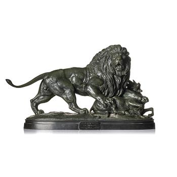 764. Paul-Édouard Delabrièrre, "Lion of Senegal on antelope".