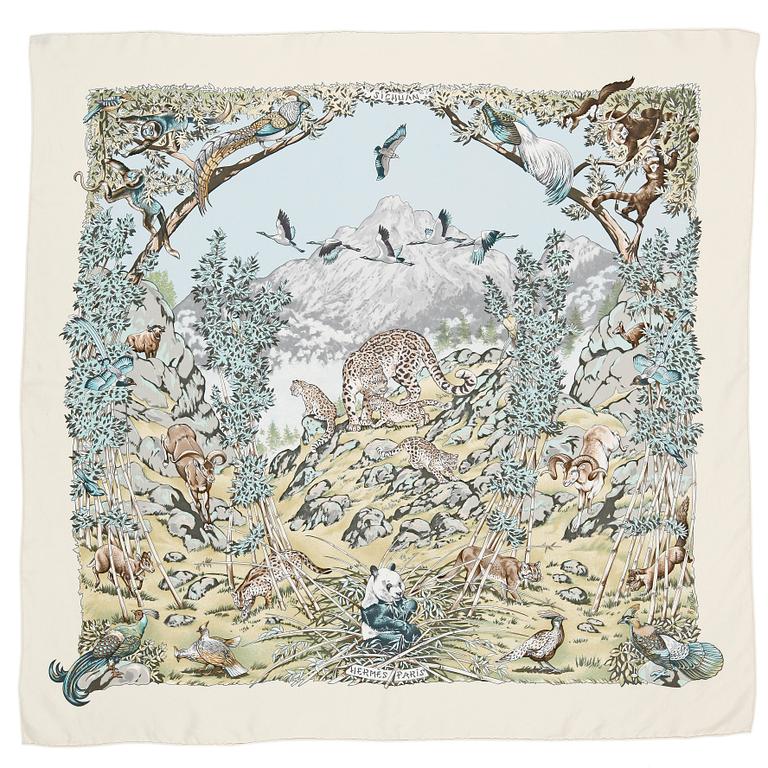 HERMÈS, silk scarf, "Sichuan".