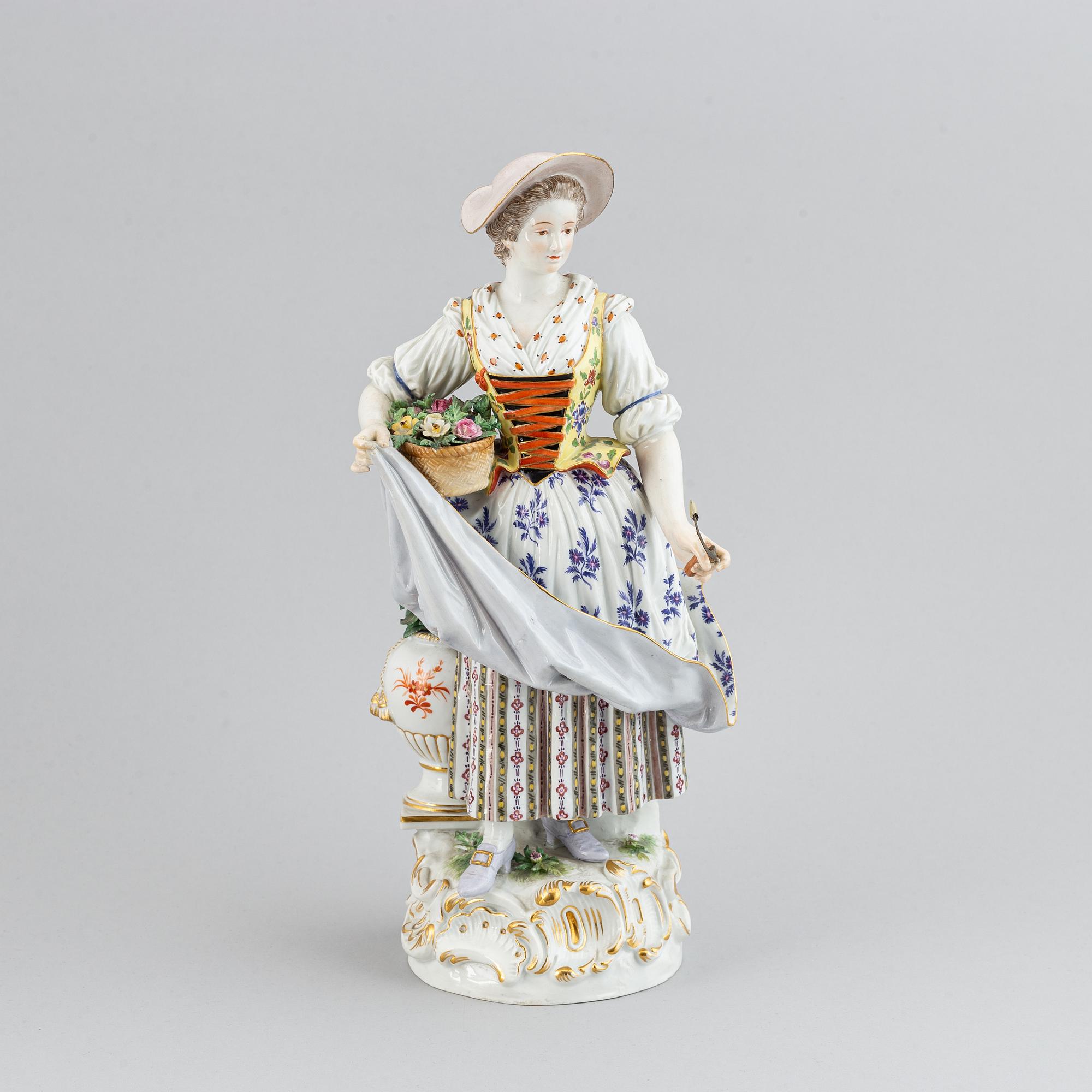 Figurin, porslin. Meissen, 1800-talets slut.