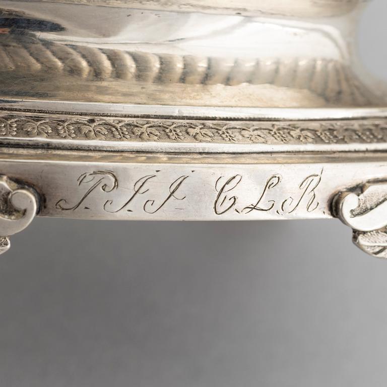 Anders Lundqvist, a silver sugar box, Stockholm, 1832.