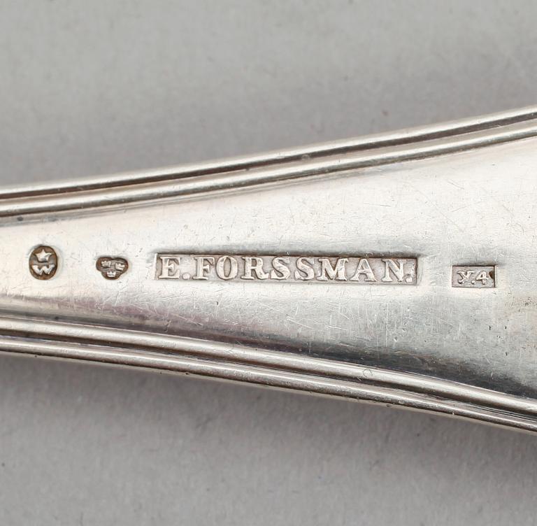 BESTICK, 6 delar, silver, olika modeller, 1800-tal. Vikt ca 363 gram.