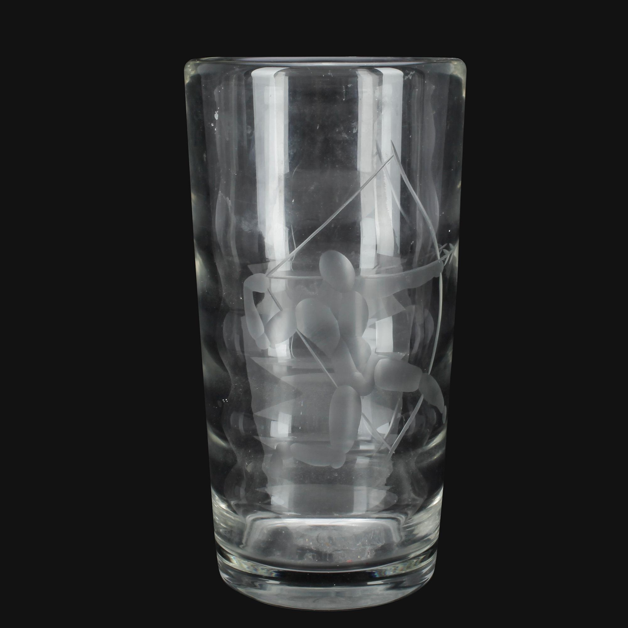 VAS, glas, Vicke Lindstrand, Orrefors. Signerad Of LS 1514 KR.