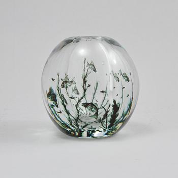 VAS, glas, "Fiskgraal", Edward Hald, Orrefors, signerad.