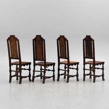 A set of four Baroque chairs, early 18th Century.