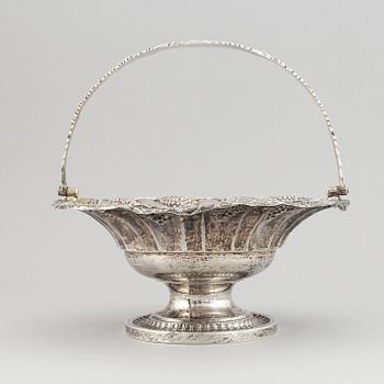 A Swedish 19th century silver fruit-basket, mark of Gustaf Möllenborg, Stockholm 1835.