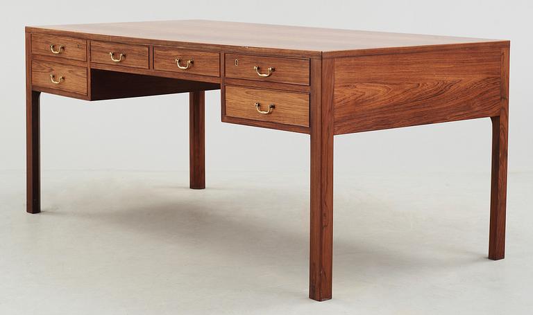 A Danish palisander desk, attributed to Ole Wanscher, Denmark 1950's-60's.