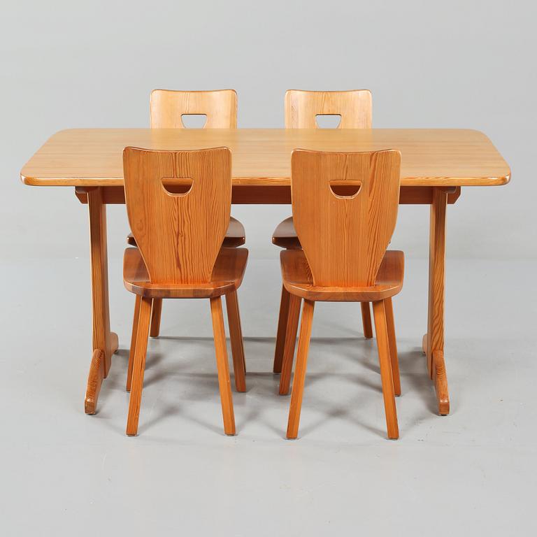 MATSALSGRUPP, 5 delar, "Sörgården", Carl Malmsten, modellen formgiven 1963.