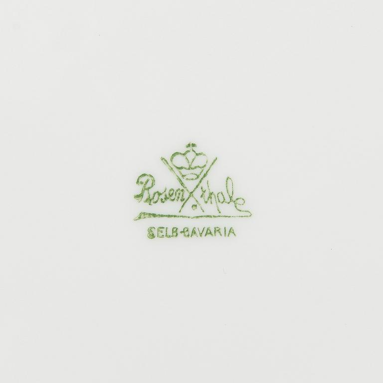 Ruoka-astiasto, 127 osaa, posliinia, "Botticelli" Rosenthal Selb Bavaria, ja Hutschenreuther, Saksa 1900-luvun puoliväli.