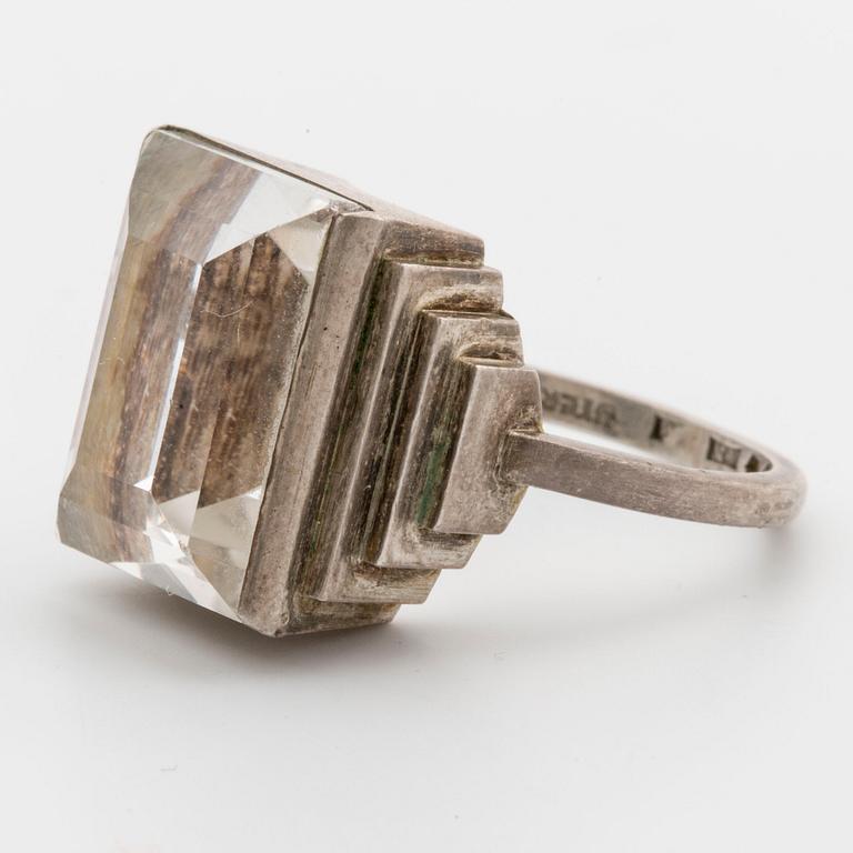 WIWEN NILSSON,  a silver ring, Lund,