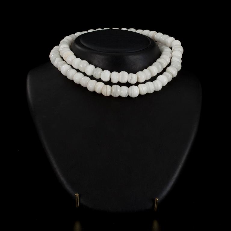 HALSBAND, agat 12-13 mm.