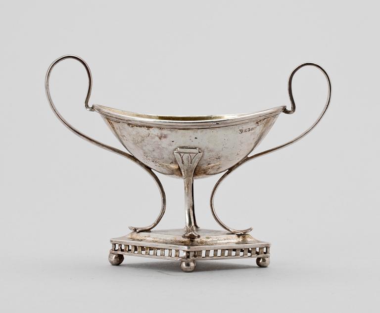 SALTKAR, silver, Johan Jacob Ulfsberg (1793-1824), Nyköping, 1811. Vikt ca 76g.