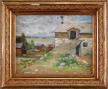 LOTTEN RÖNQUIST, olja på pannå, monogramsignerad och dat -94.