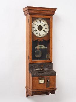 Stämpelur, International Time Recording Co.,  Binghampton New York, omkring 1900.