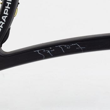 Tennisracket, Donnay. Signerad Björn Borg på ramen. Speciellt framtaget Borg Graphite racket.
