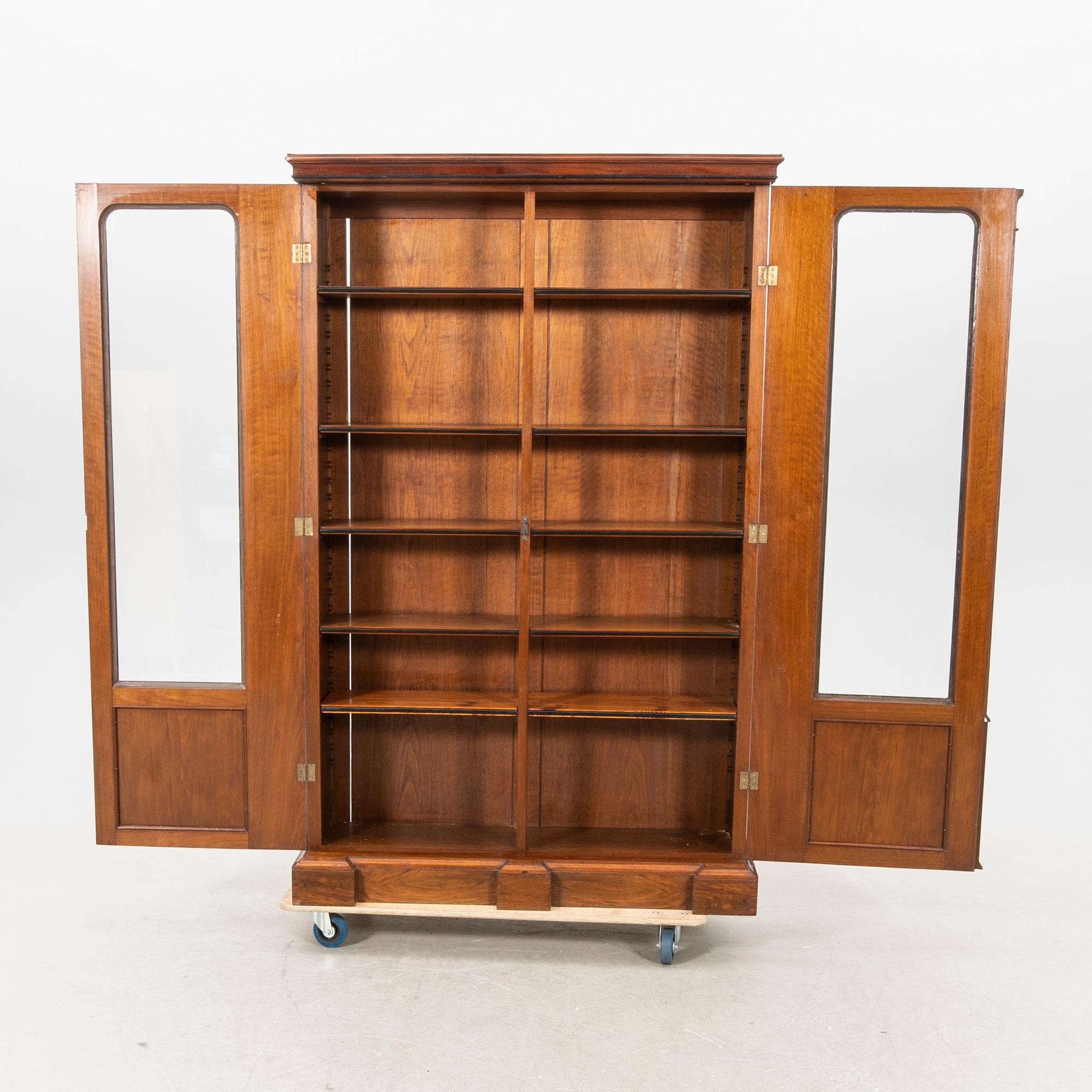 A late Empire mahogany book case.