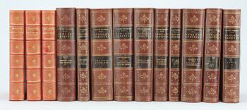 BOKPARTI, 10+3 vol, bla "Samlade skrifter Viktor Rydberg", Stockholm 1920.