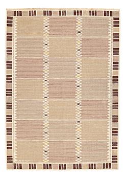 321. Barbro Nilsson, BARBRO NILSSON, A CARPET, "Salerno grå med enkel bård", flat weave, ca 245 x 170,5 cm, signed AB MMF BN.