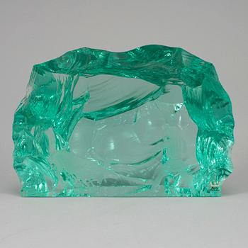 VICKE LINDSTRAND, a signed glass sculpture, Kosta.