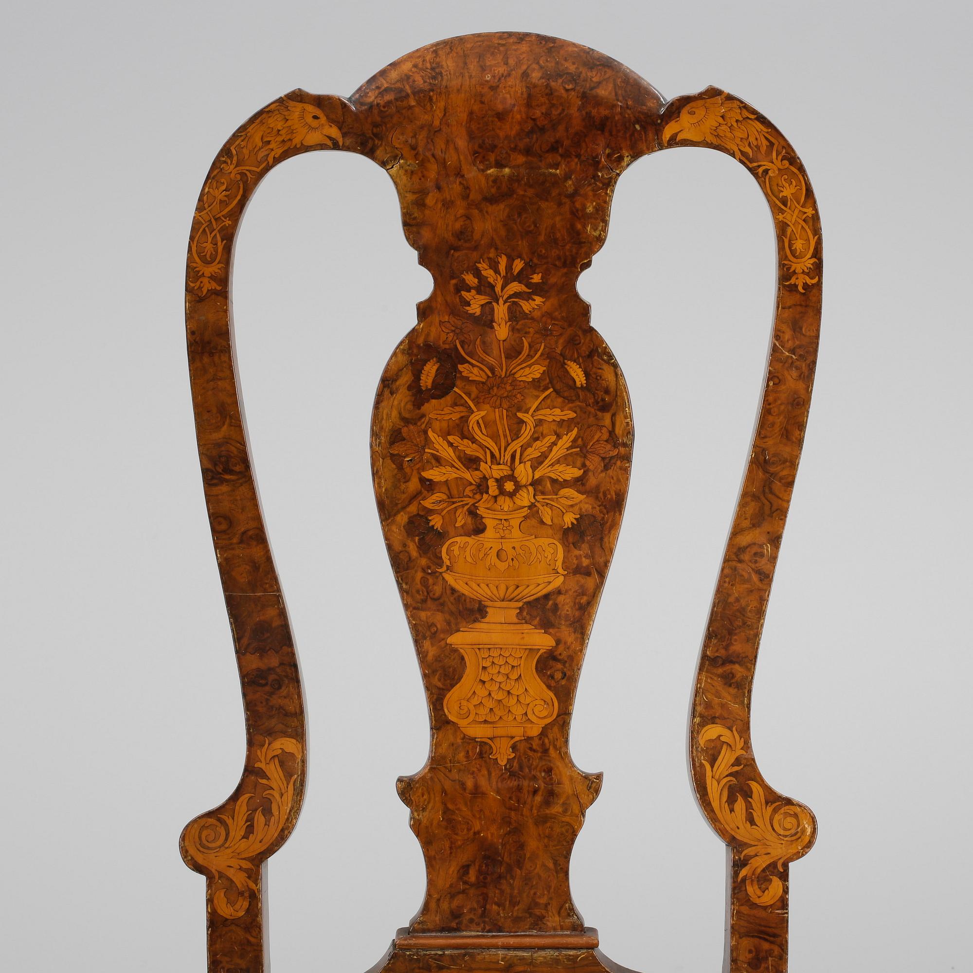 STOLAR, ett par, senbarock, 1700-tal.