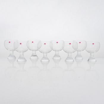 Tapio Wirkkala, a set of eight '275th anniversary glasses' Iittala, 1956.