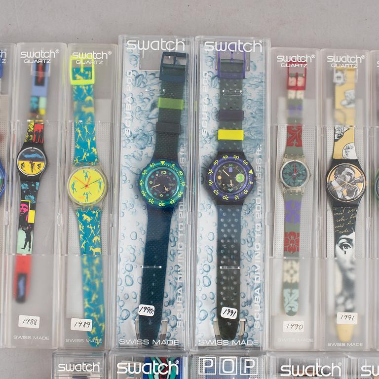 18 Swatch Watches, "No Reserve".