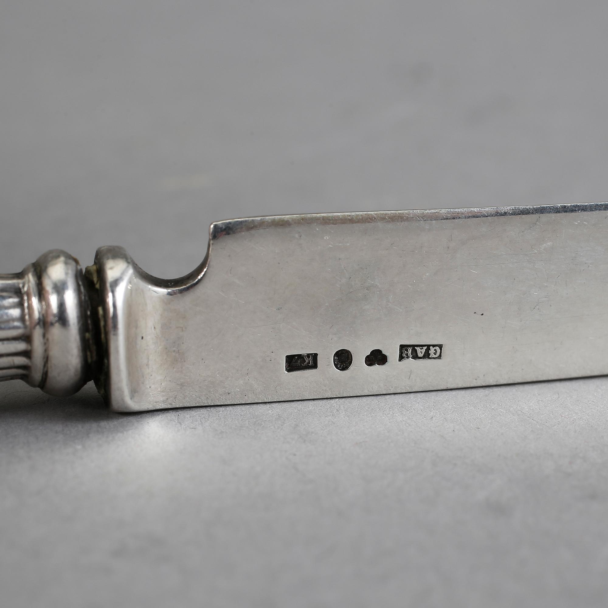 KNIVAR, silver, 12+5 st, "Empire", CG Hallberg, Stockholm, 1910.