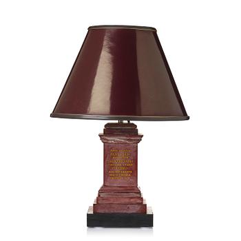 210. Bordslampa, troligen Italien, 1900-tal.