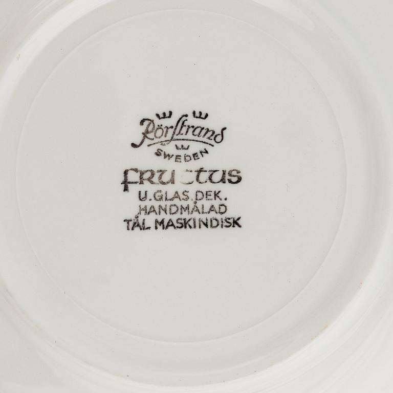 Hertha Bengtson, two 'Fructus' coffee cups with saucer, Rörstrand.