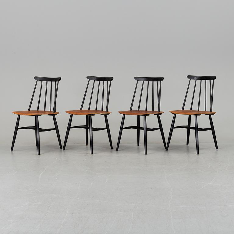 A set of four 'Fanett' chairs by Ilmari Tapiovaara, Edsbyverken.