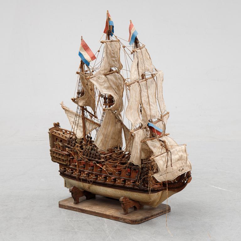 A model of a ship, mid 20th Century.