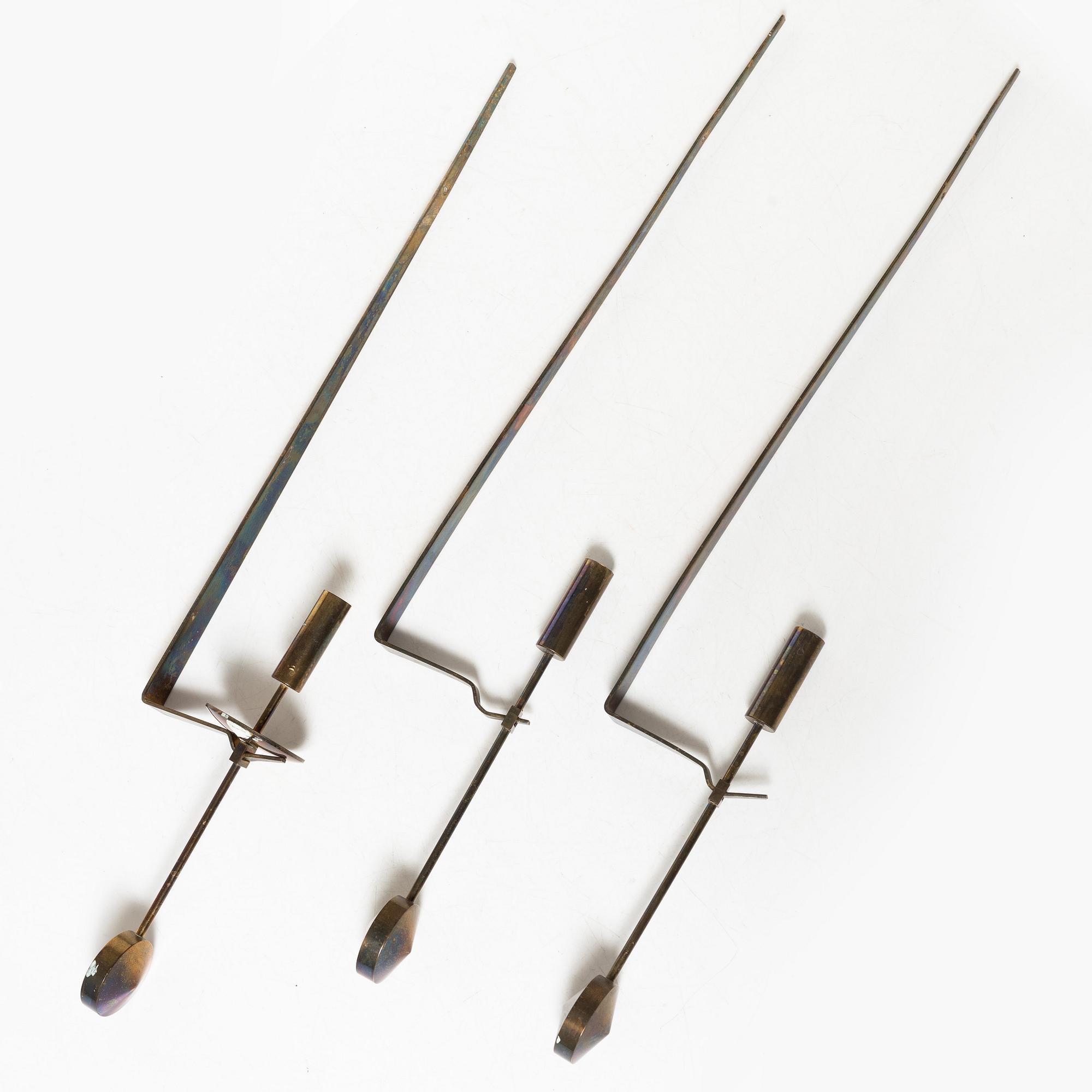 Pierre Forssell, vägglampetter, 3st, "Pendeln", Skultuna.