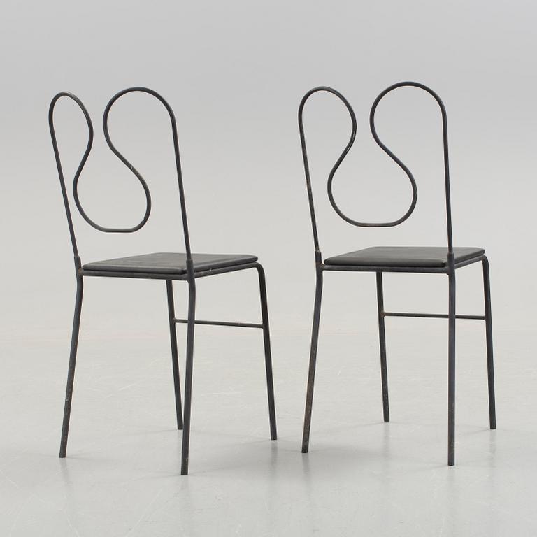 A PAIR OF JONAS BOHLIN "LIV" CHAIRS, Jonas Bohlin Design Stockholm. Labelled underneath the seat.