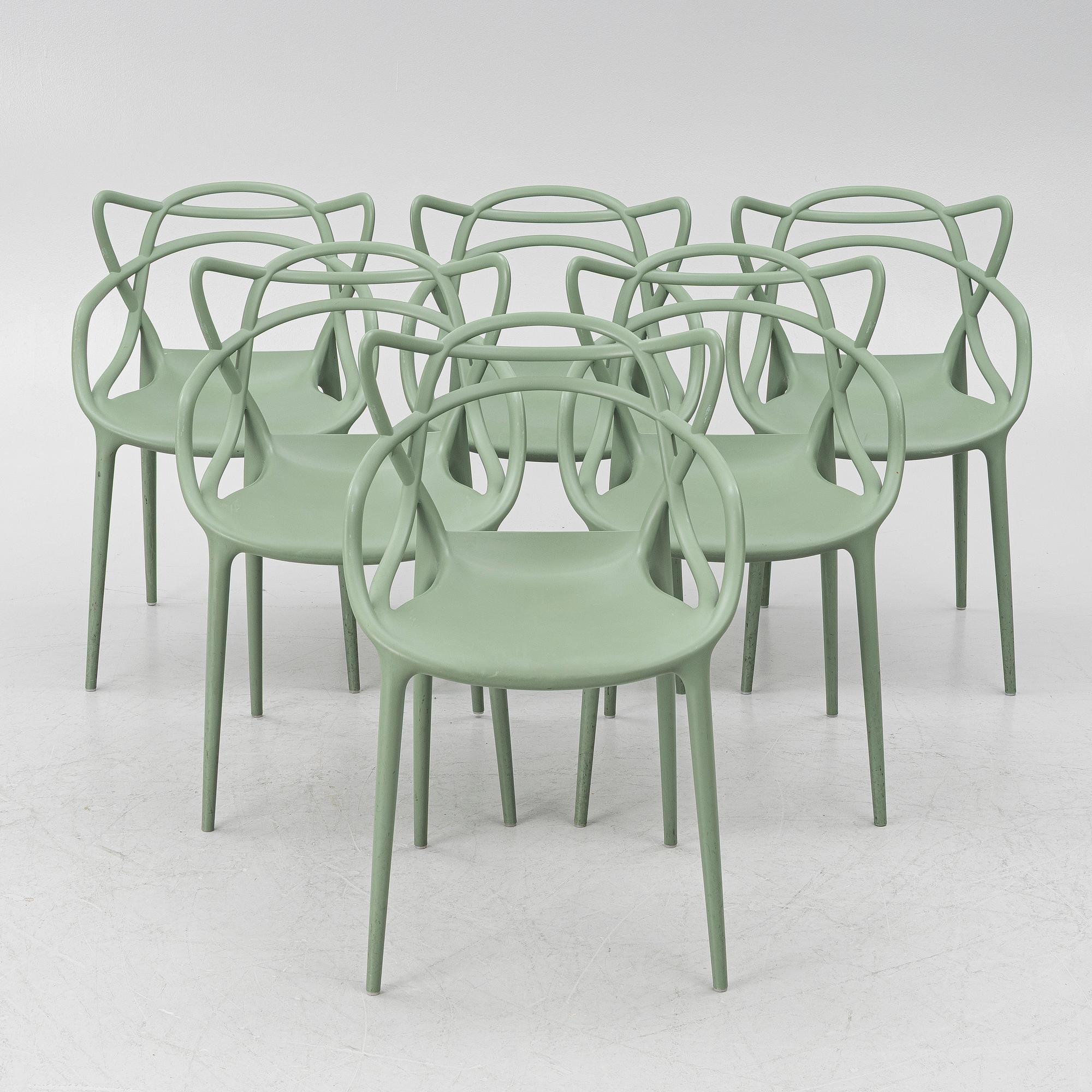Philippe Starck, & Eugeni Quitllet, stolar, 6 st, "Masters" Kartell, Italien.