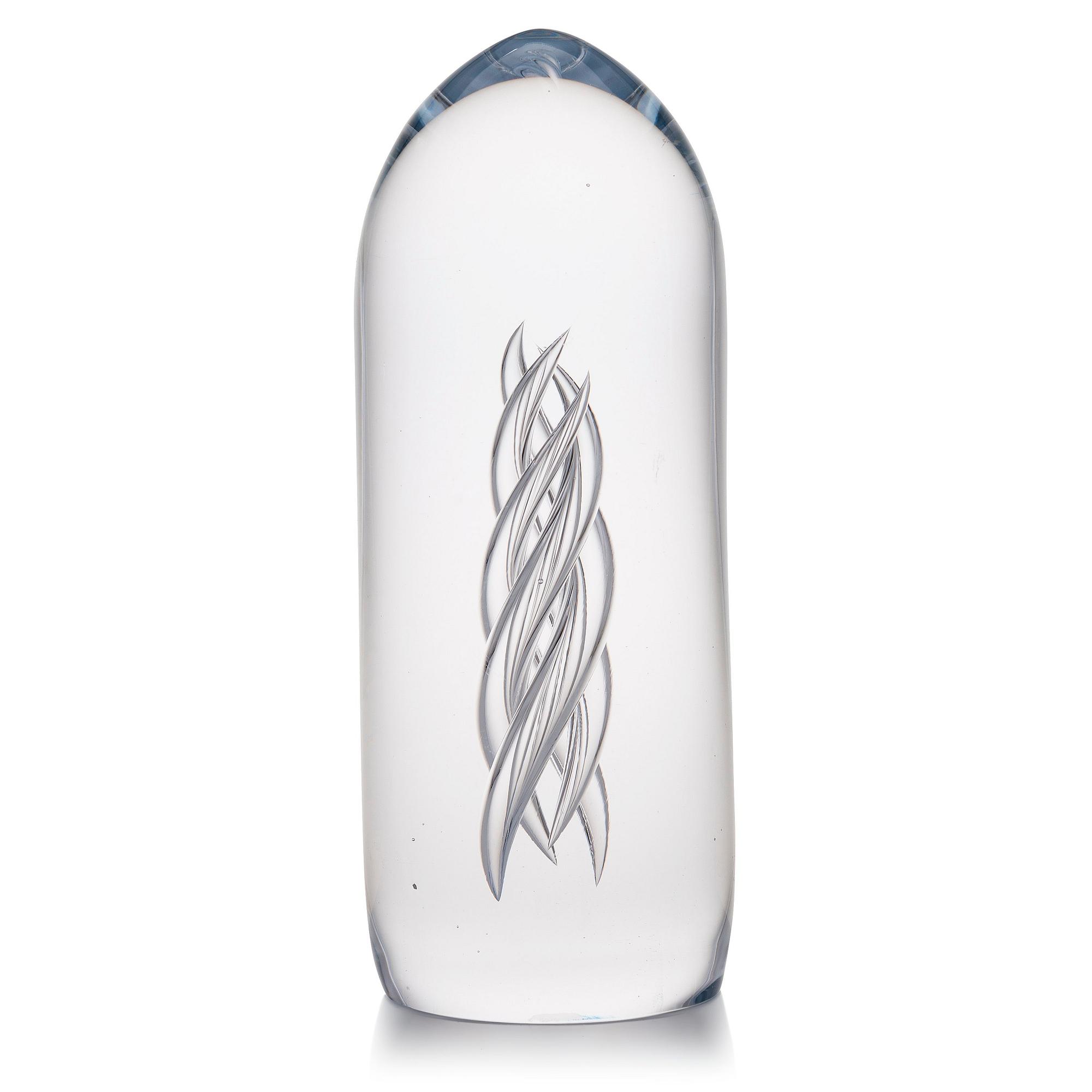 KARI ALAKOSKI, a 'Twist' glass sculpture, signed Kari Alakoski 2017. Glass Studio Mafka & Alakoski.