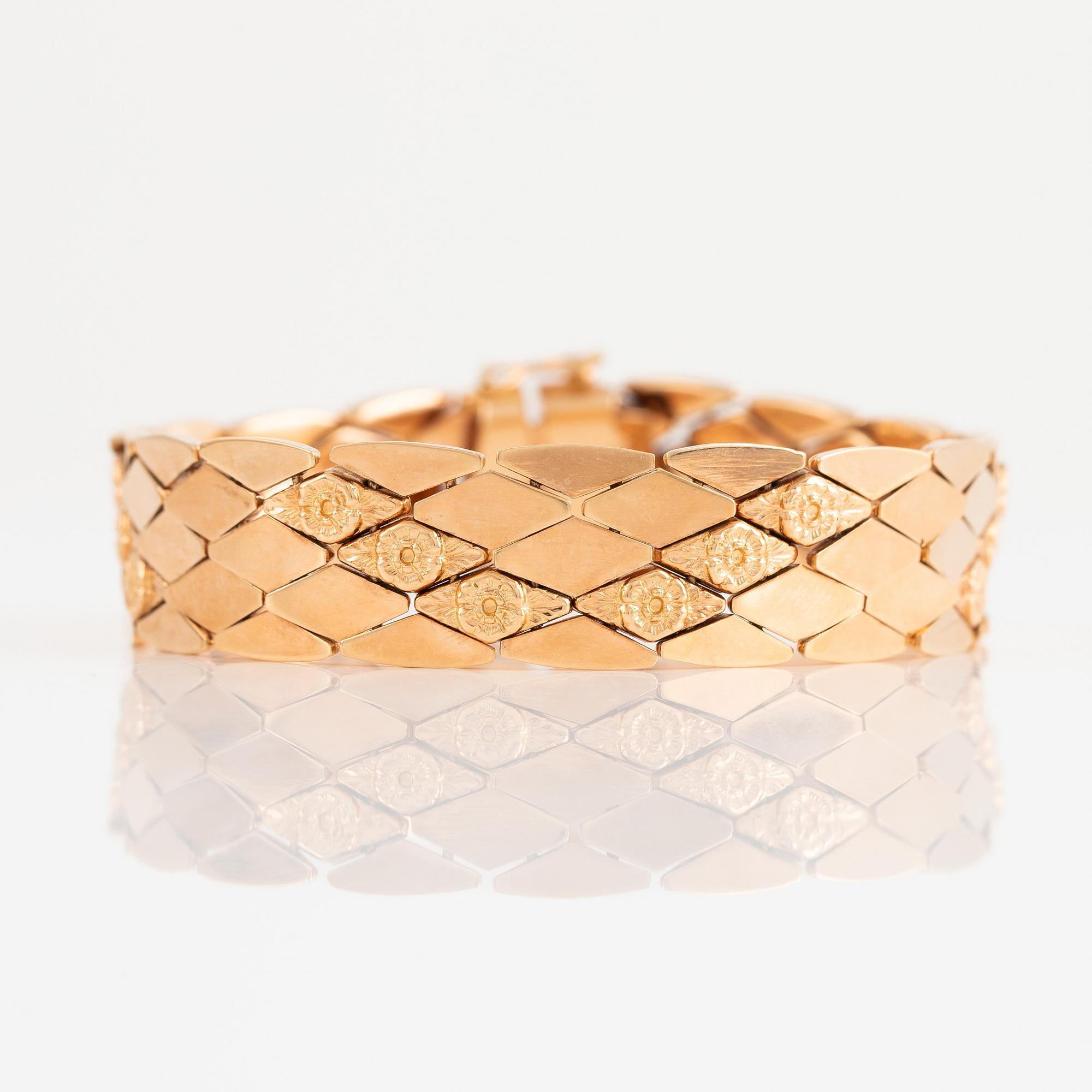 Armband, 750/18k guld.