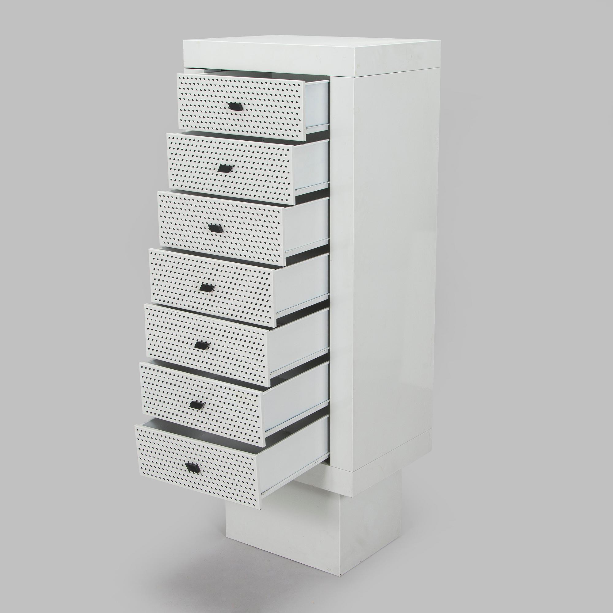 Matteo Thun, byrå, "Settimanale", Bieffeplast, Italien 1985.