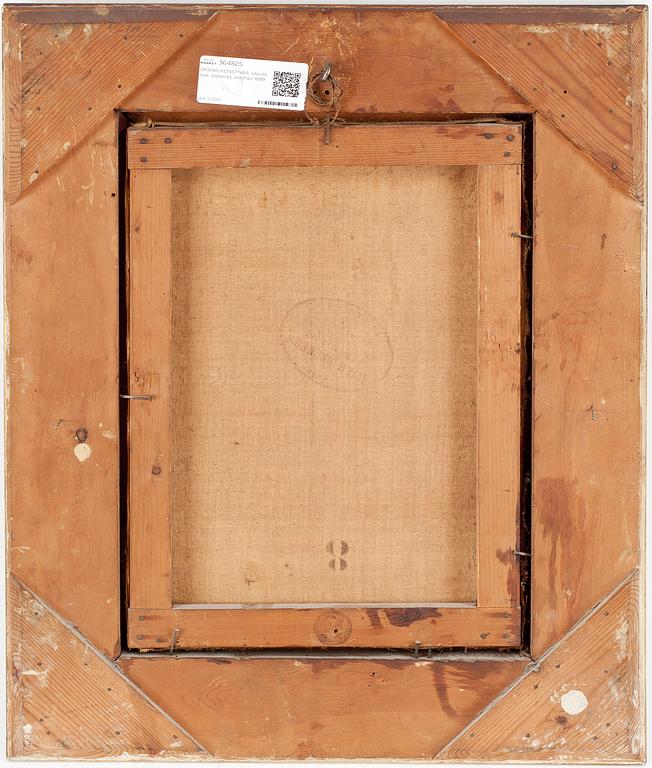 OKÄND KONSTNÄR, olja på duk, otydligt signerad, daterad 1889.