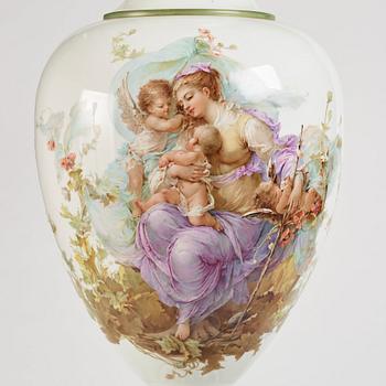 A large porcelain vase, Russia, late 19th Century, signed Klara Zeidler.