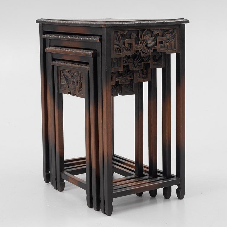 Four nesting tables, China, 20th Century.
